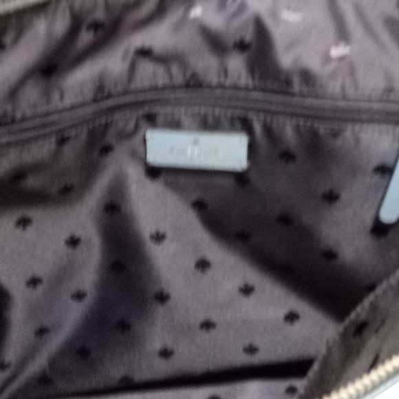 Kate Spade - NWOT, Smokey Blue Nylon Tote Bag, Zipper Closure, Zippered Pocket - Picture 4 of 12